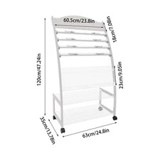 Round Head Aluminum Magazine Display Stand Magazine Rack Brochure Display Stand