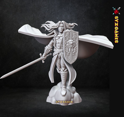 Alucard Vampire Fighter Fantasy Miniature DnD 5e Wargames Pathfinder TTRPG