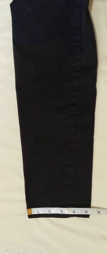 CHOR GRUNGE DARK ACADEMIA Black Striped Blazer Jacket Elbow Patch Men's Size L - Picture 18 of 20