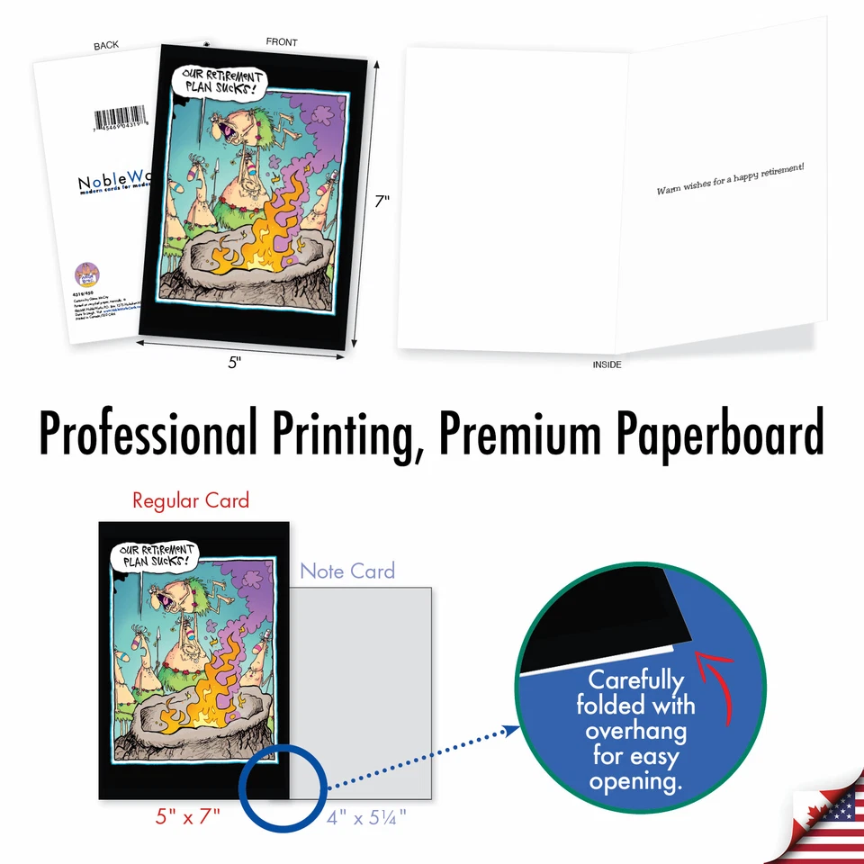 Juego de 36 tarjetas de felicitación divertidas para la jubilación Asst'd con 5x7" Env. - Hora de retirarse Foto 2 de 4