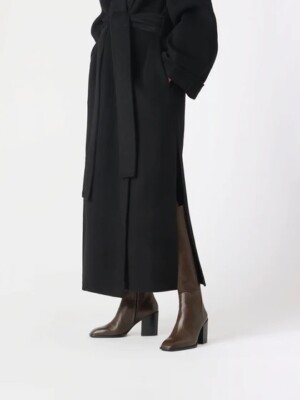 Aeyde Teresa Calf Knee High Tall Zip Brown Moka Mocha Boots