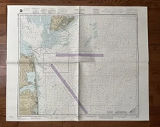 Vintage 1984 Cape May To Fenwick Island Nautical Chart Map - 44” X 36”