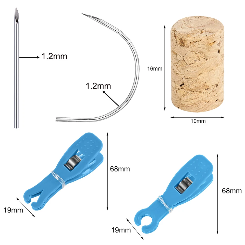 42Pcs Stainless Steel Professional Body Piercing Tool Kit for Belly Lip Ear Nose - Image 3 of 4