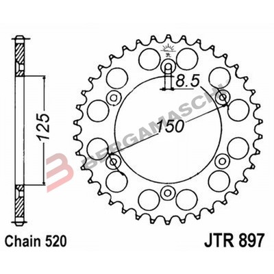 CROWN JT 897 z42 HUSABERG 600 FC 2000-2000
