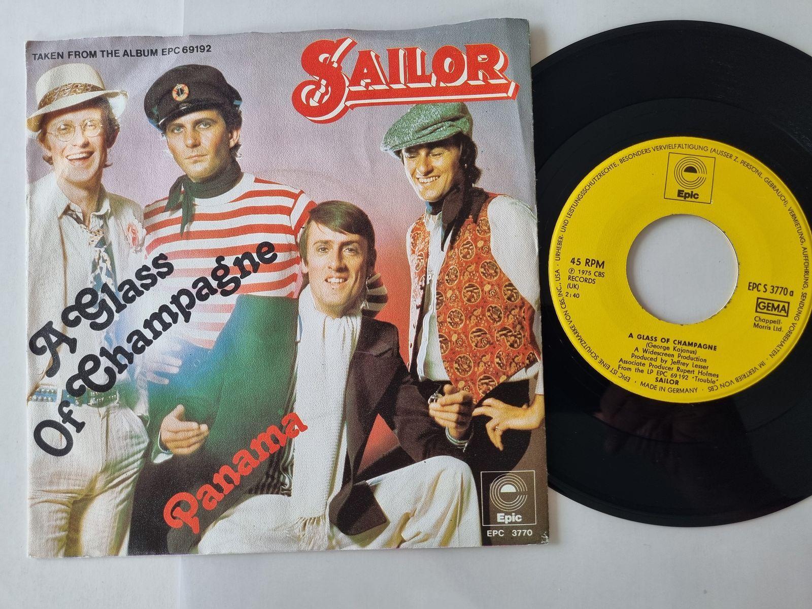 7"" Single Sailor - A glass of champagne Vinyl Germany