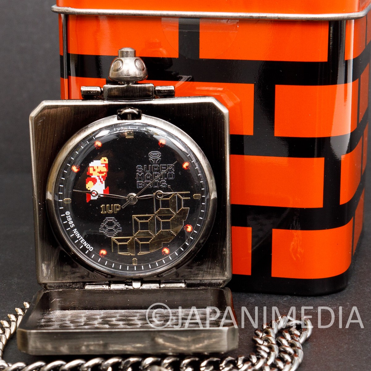 Super Mario Bros. Hatena Block Pocket Watch Fire Mario Ver. JAPAN