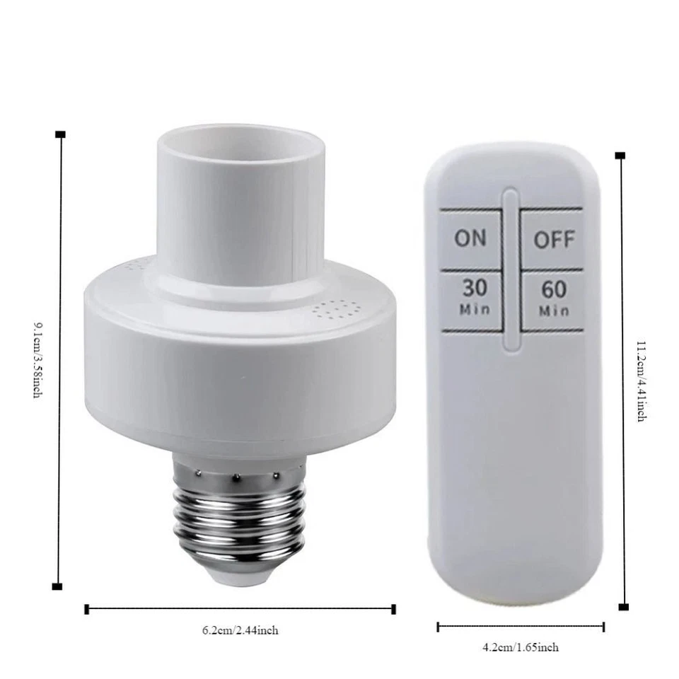 Wireless Remote Control Light Bulb Base AC85-265V LED Lamp Base Room - Image 3 of 4