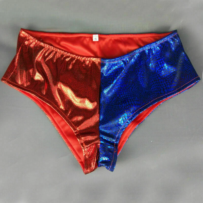 Escuadrón Suicida Harley Quinn Pantalones Cortos Disfraz Juegos con disfraces Rojo Azul Vestido Elegante Foto 2 de 3