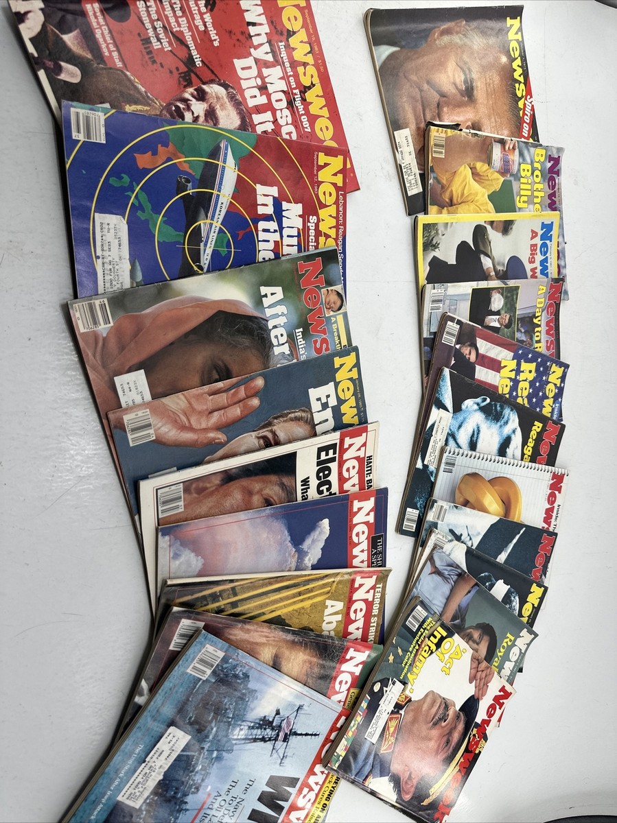 Vintage 1970s & 80s: NEWSWEEK MAGAZINE : Lot of 20 Politics/NEWS