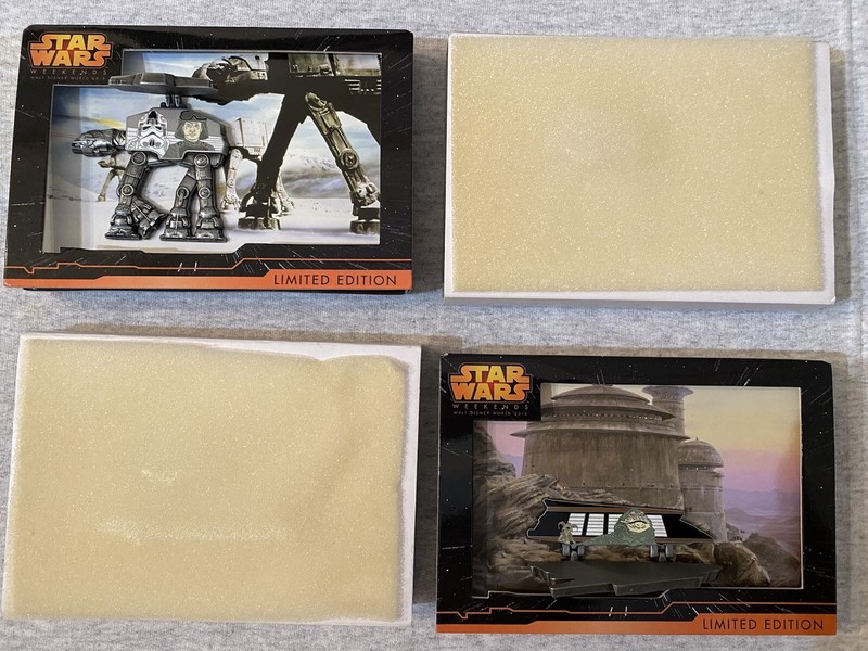 Disney Star Wars Weekends 2015 Pins AT-AT & Jabba's Sail Barge LE 2300