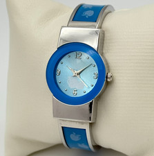 Orologio Donna VELACCIO Tono Argento Lucido, Bracciale Apple Blu, 24mm Funzionante