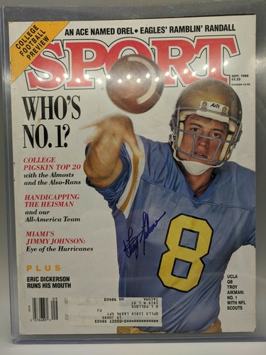 Troy Aikman 1988 Sport Magazine College Preview UCLA 42381-AUTOGRAPHED-