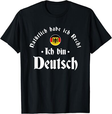 Min NEW LIMITED Ich Bin Deutsch Funny Germany Roots German Heritage T-Shirt