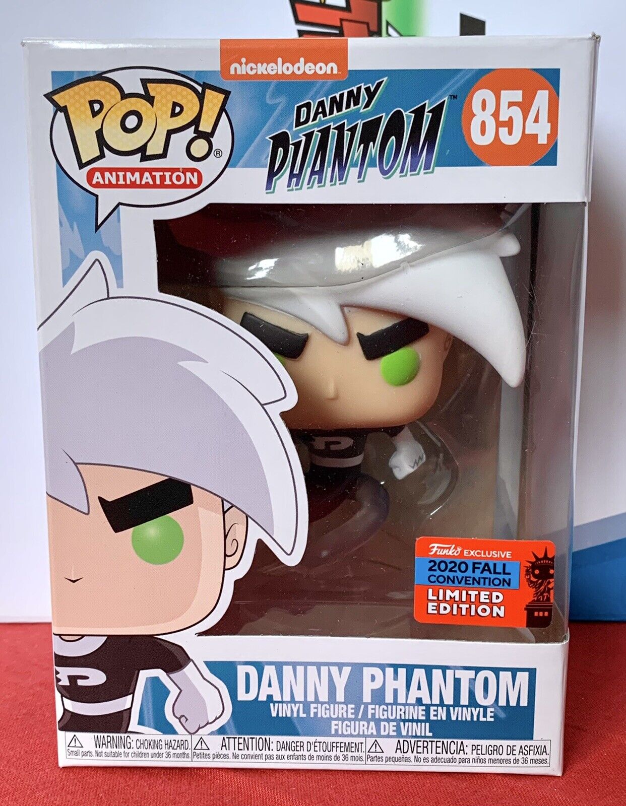 Danny Phantom Funko Pop Animation #854 Nickelodeon 2020 NYCC avec  autocollant