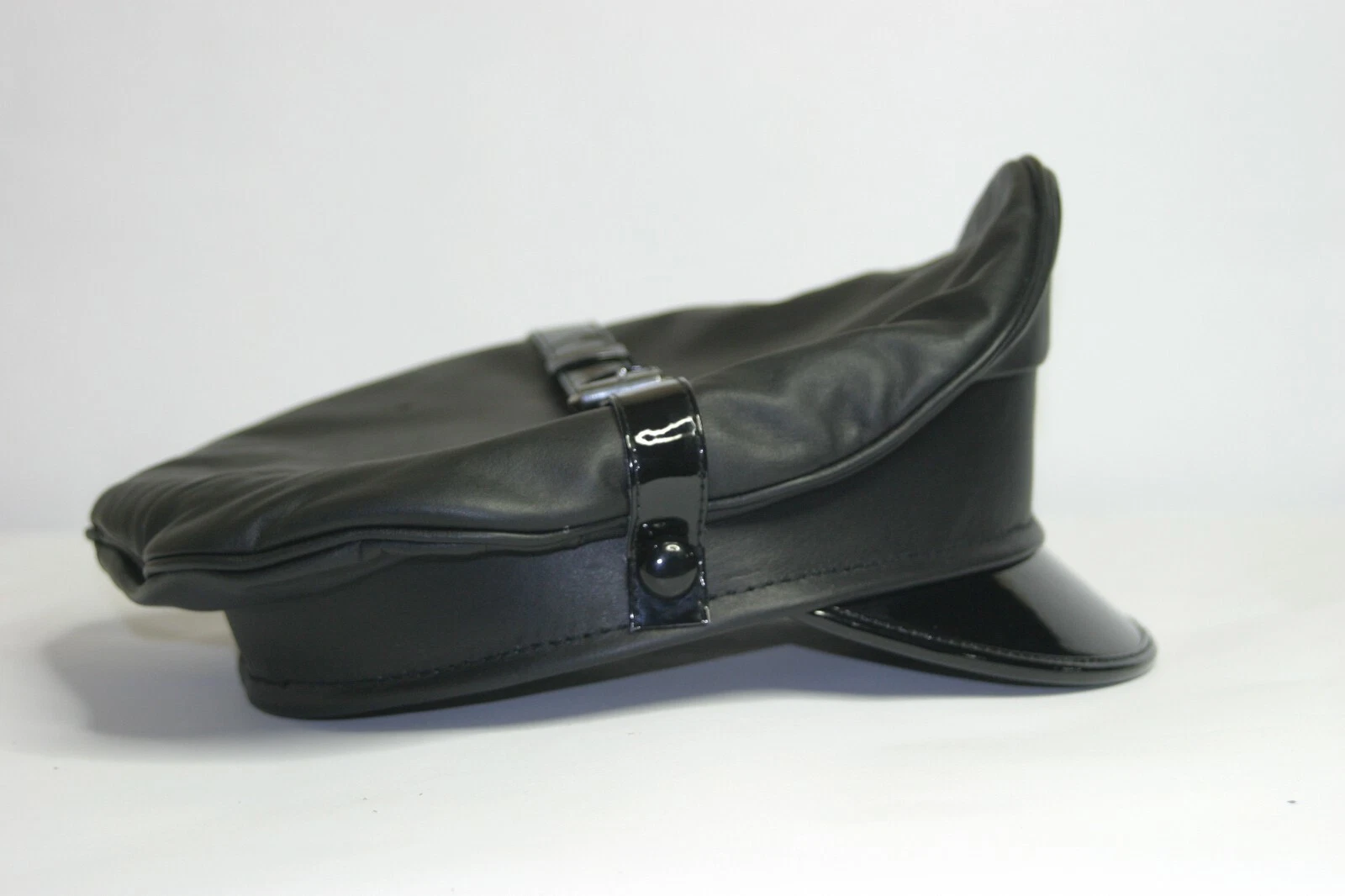 Genuine Leather Peaked Biker Muir Army Gay Cap Hat
