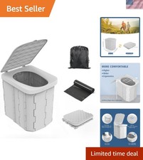 Portable Camping Toilet for Adults XL Portable Folding Toilet with Lid,Travel...