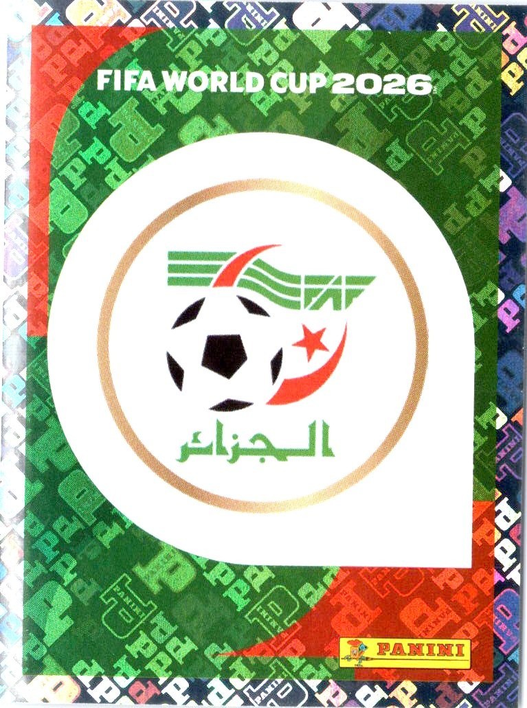 2026 Panini World Cup Sticker Algeria Gold Crumple Foil Multi
