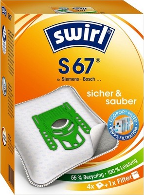 Swirl Staubsaugerbeutel/Microfilter S 67 MP Plus AirSpace Staubsaugerbeutel