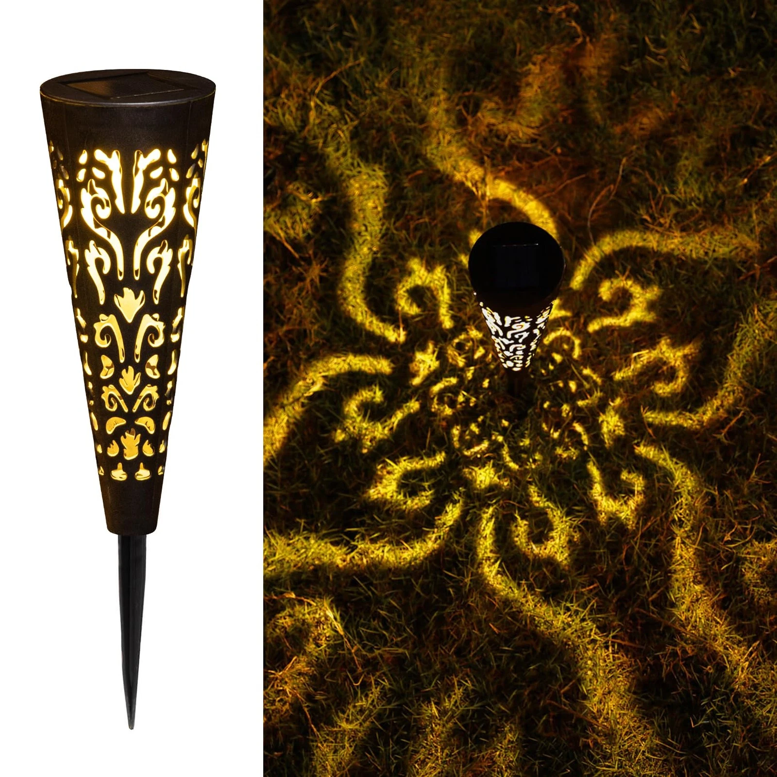 6Pcs Solar Lights Outdoor Garden Decor Gifts for Women Mom,Waterproof Conical...