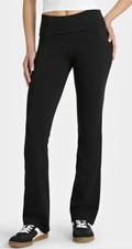 No Boundaries Flare Pants Black Recycled Polyester Spandex Women's Solid Regular
