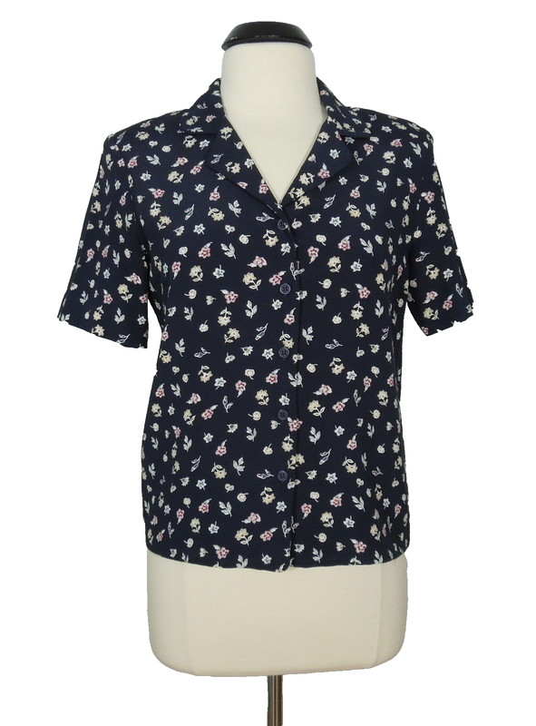 LIZ CLAIBORNE Blouse size 4 Womens Floral Collection Button Front