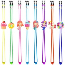 Tazimi 8 Pcs Kids Glasses Strap Mermaid Unicorn Dessert Elastic Anti-slip Eye...