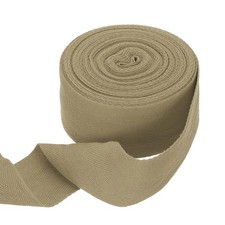 Cotton Twill Tape Ribbon 2" 11 Yard Herringbone Webbing Tape, Khaki