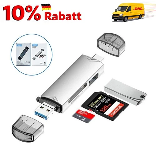 🔥Lagerräumung! USB 3.0 Kartenleser OTG Stick 6-in-1 SD Adapter DHL Versand