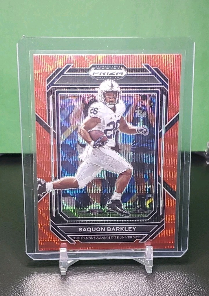 2023 Panini Prizm Draft Picks - Saquon Barkley #87 Ruby Wave Prizm