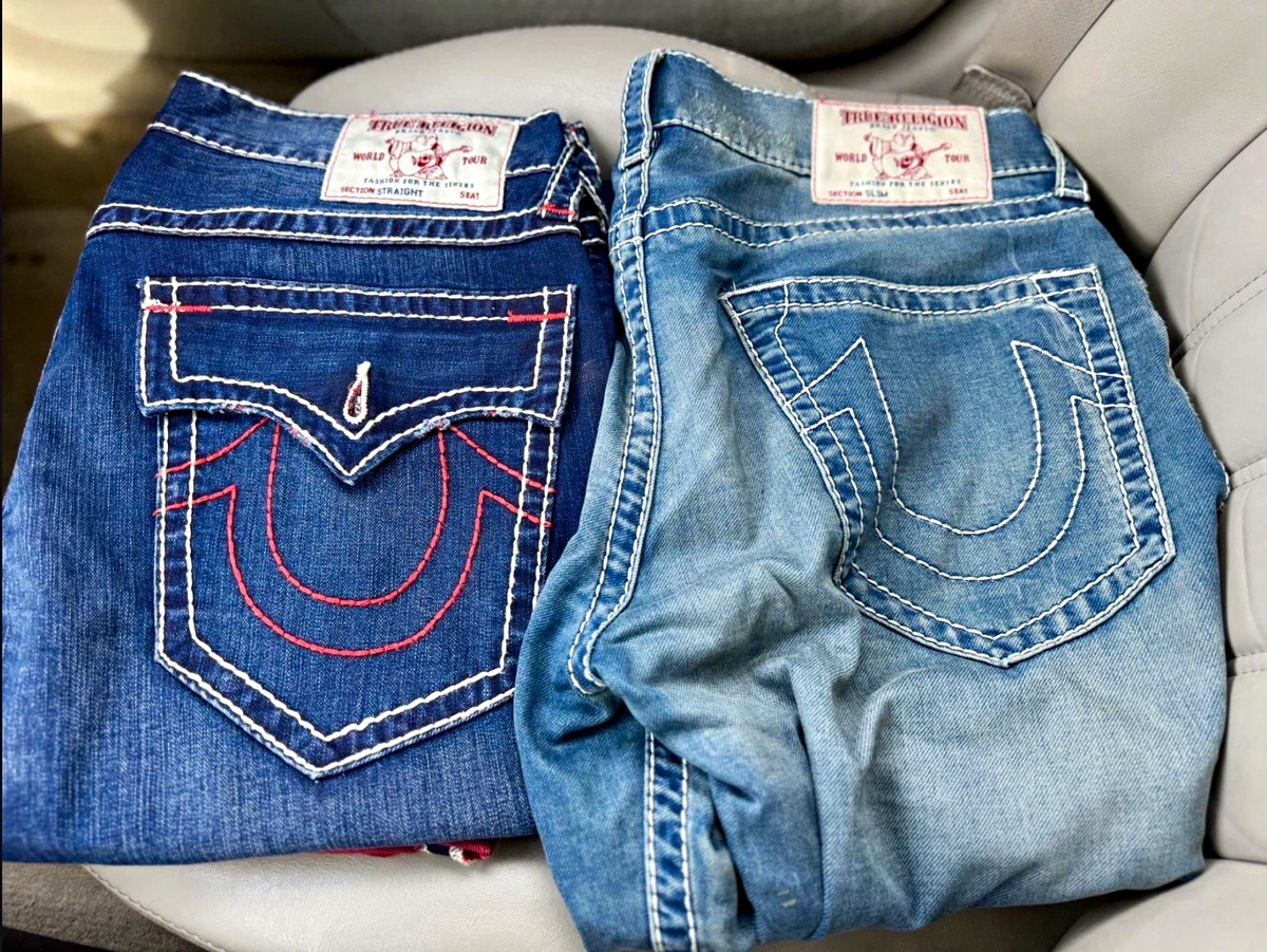 True Religion Ricky Blue Jeans for Men for sale | eBay