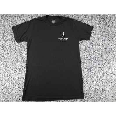 Johnnie Walker T-Shirt Mens Small Black Good Keep Walking Graphic Tee Logo S