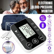 Automatic Digital Blood Pressure Monitor Upper Arm Rechargeable Voice Broadcast