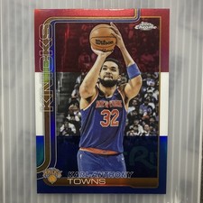 2025-26 Topps Chrome - Karl-Anthony Towns #179 Red White & Blue Refractor