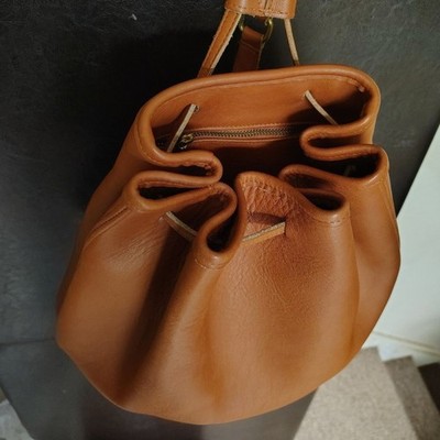 Vintage Coach The Sling Drawstring Duffle Bag British Tan USA M4D