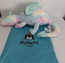 Jellycat Lazulia Dragon Large 24  Plush Doll NWT  Dust Bag