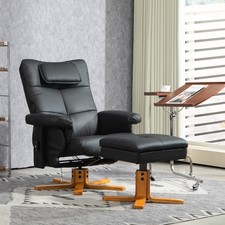 HOMCOM Relaxsessel Massagesessel mit Hocker Fernsehsessel mit Liegefunktion