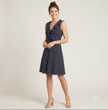 Chaps size XL wrap dress polka dot dress ruffles