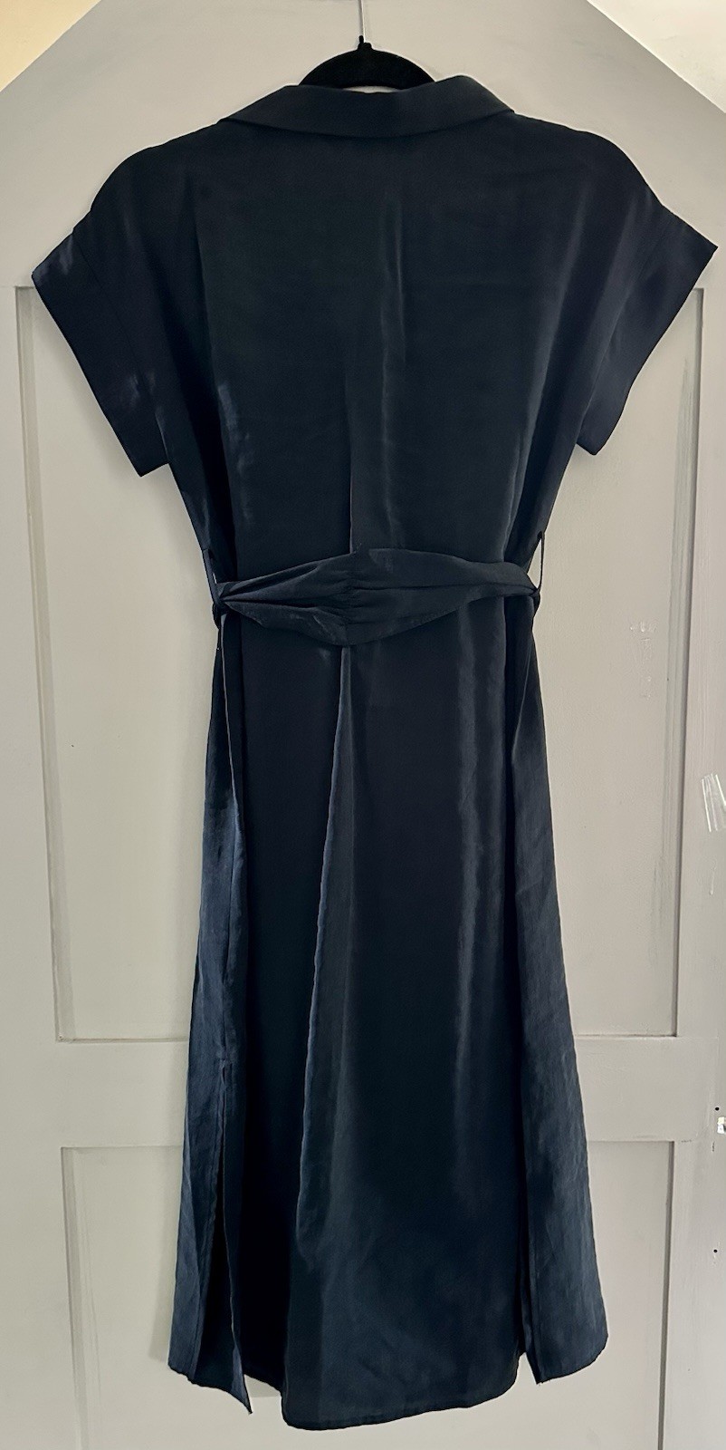 ZARA Basic Navy Blue Button Down Short Sleeve Mid… - image 5