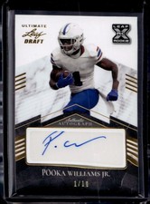 2021 Leaf Ultimate Draft #BA-PWJ Pooka Williams Jr. Autographs /10