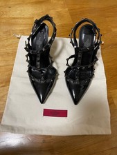 Women's Wear Valentino VALENTINO GARAVANI Rockstud Patent Strap Pumps