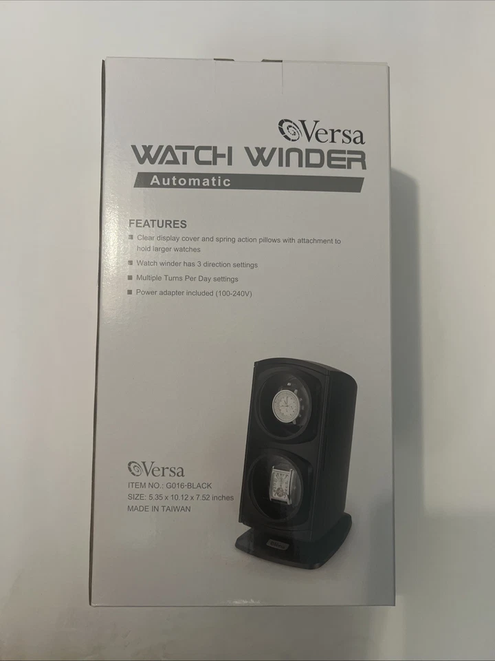 Enrollador de reloj doble automático vertical Versa G015 - negro mate Foto 2 de 2