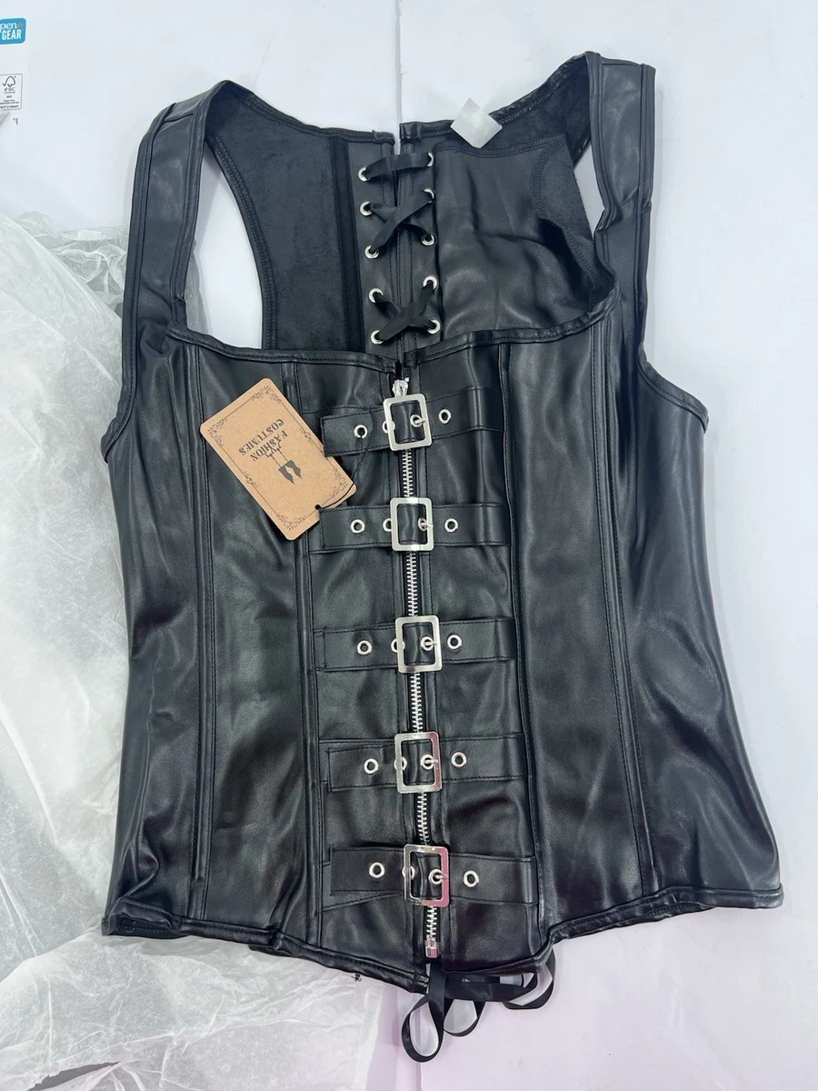 Corsetto Top Steampunk Barocco Pirata Donna - Taglie Forti (S-6XL), In Pelle Effetto, Perfetto Per Halloween E Cosplay - 5