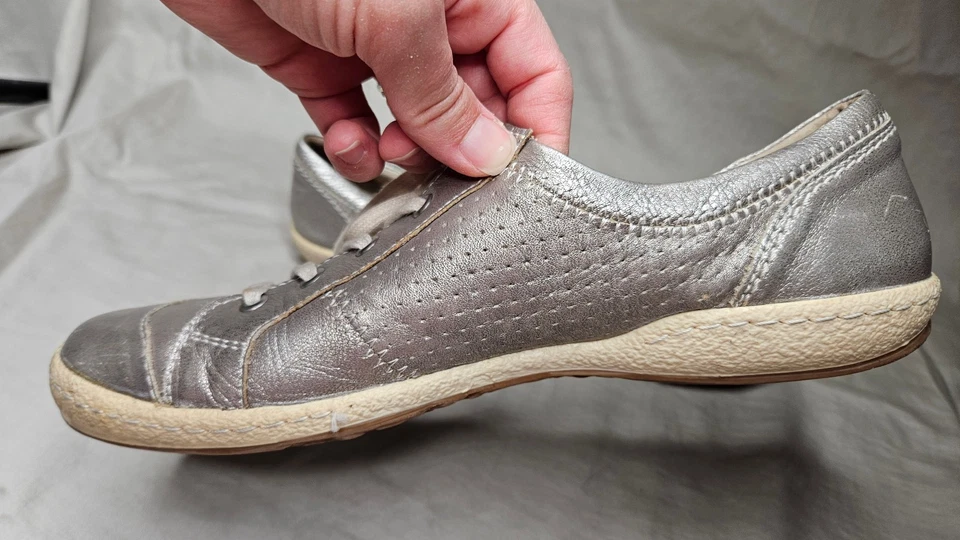 Josef Seibel Comfort Shoes Sneakers Womens US 10 - 10.5 EUR 41 Silver Metallic - Image 3 of 4