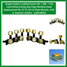 Guitar Locking Tuners 3L  3R - 1:18 Lock String Tuning Key Pegs Machine Head...