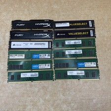 DDR4 RAM 12 DDR4 Memory Job Lot Various Brands Hyper Corsair Crucial 4-8GB Each