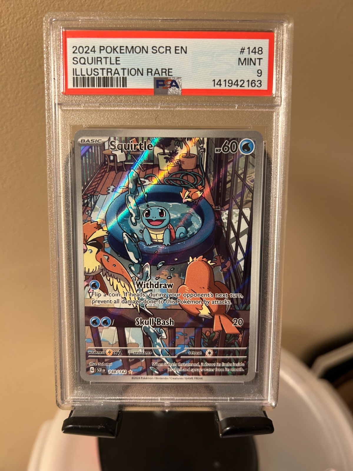 Squirtle 148/142 Sv07: Stellar Crown PSA 9