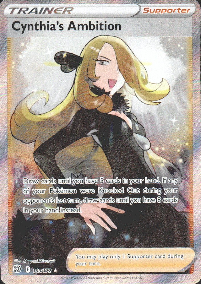 Cynthia's Ambition (Full Art) Ultra Rare SWSH09: Brilliant Stars 169/172 NM