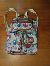 Lily Bloom Blue Owl Floral Print Backpack Eco Friendly Recycled Bloom Bag