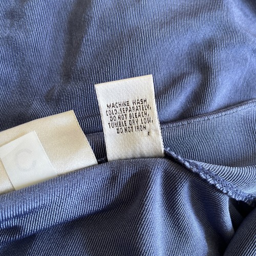 Chico's Travelers Pant Suit Women's Size 2 US Large Blue Knit Slinky Ruffles - Picture 11 of 12