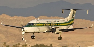 Beechcraft Beech-1900 Beechcraft Mesa Airlines Desktop Wood New Model Small 1/72